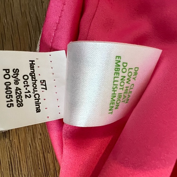 Lilly Pulitzer Pink Gold and Silver Striped Virginia Dress - Picture 7 of 7